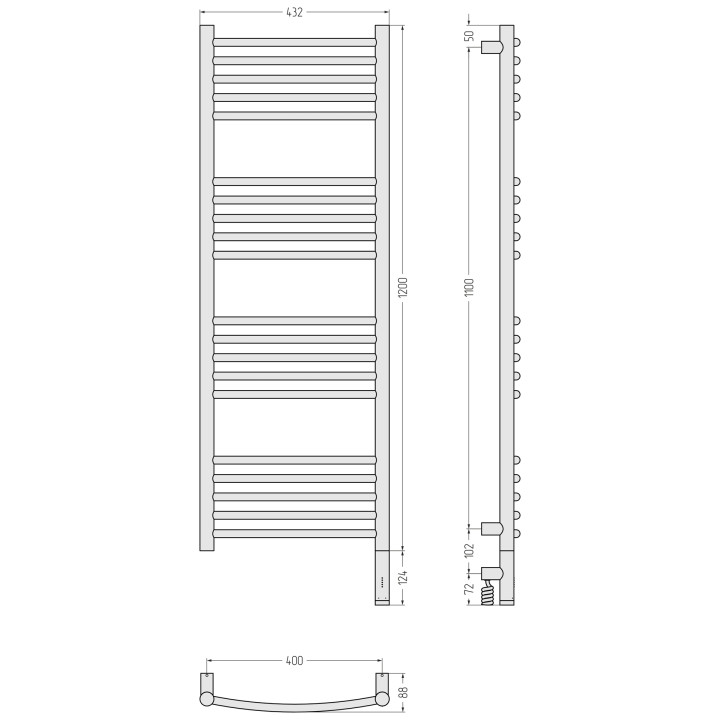 Сунержа 032-6003-1240 полотенцесушитель электрический