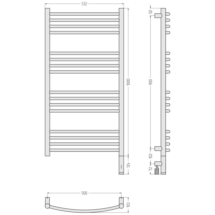 Сунержа 03-6003-1050 полотенцесушитель электрический