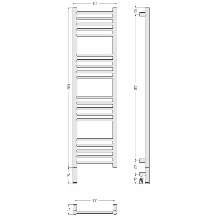Сунержа 05-6004-1230 полотенцесушитель электрический