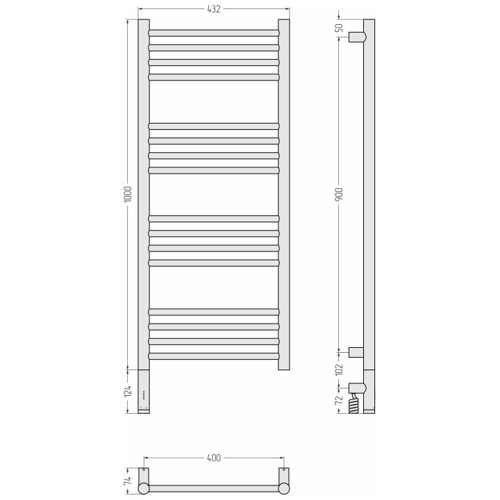 Сунержа 03-6004-1040 полотенцесушитель электрический