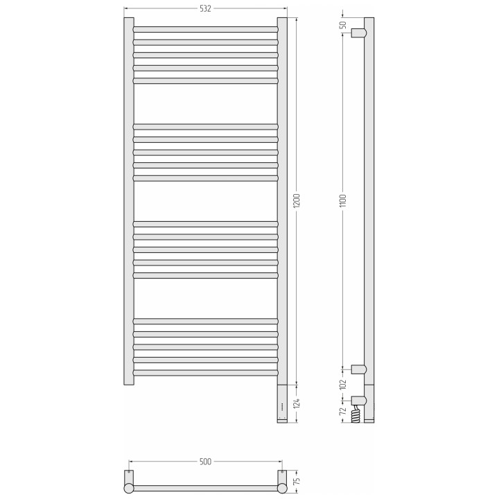 Сунержа 03-6005-1250 полотенцесушитель электрический