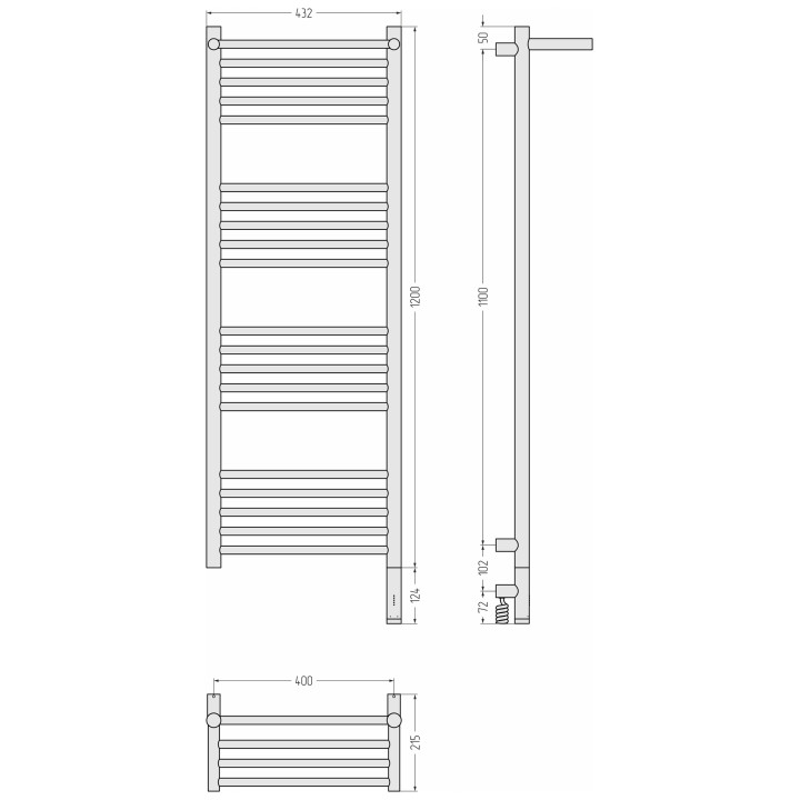 Сунержа 03-6007-1240 полотенцесушитель электрический золото