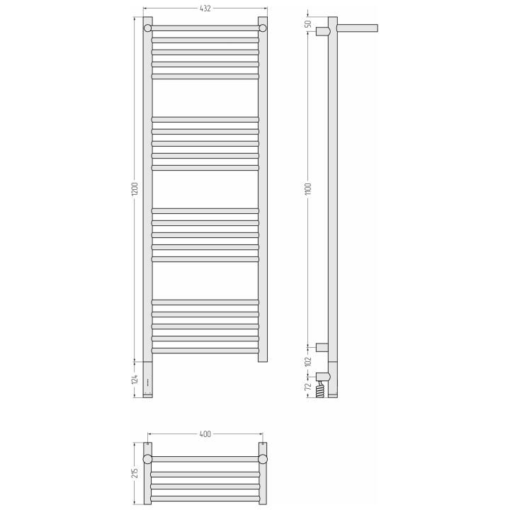 Сунержа 05-6006-1240 электрический полотенцесушитель