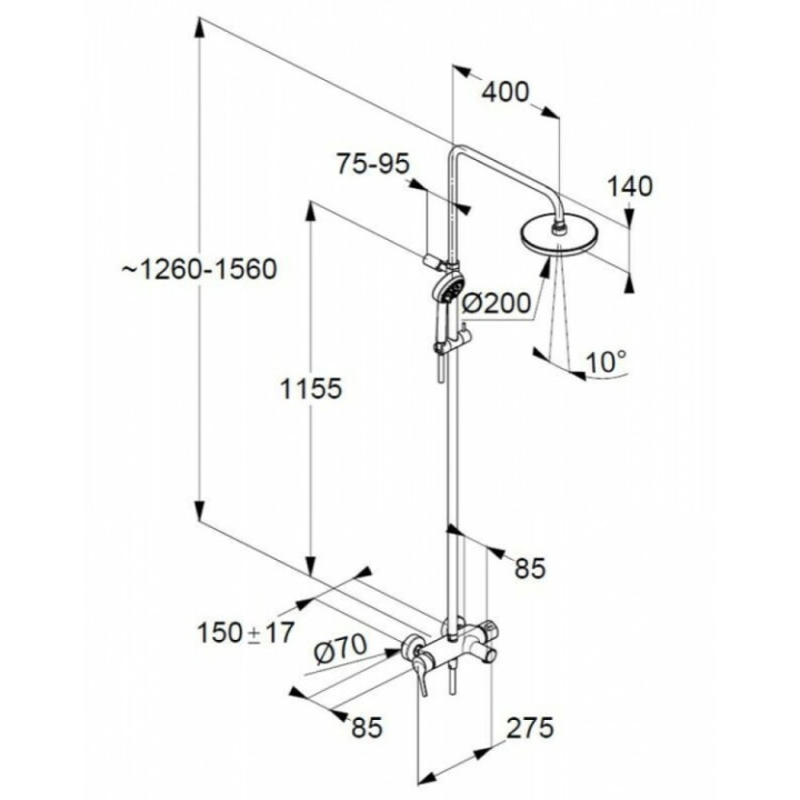 Kludi 6808305-00 душевая система LOGO