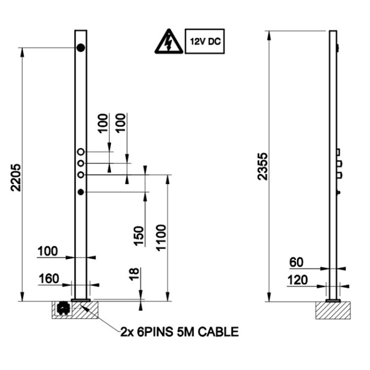 Gessi 63233#299 душевая система Matt Black