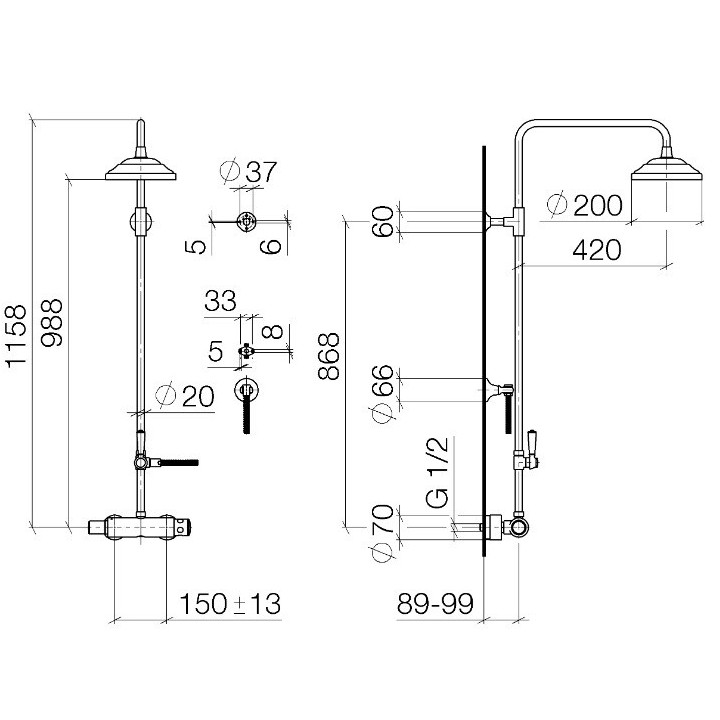Dornbracht 3445936006 душевая система Madison