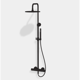 Fima Carlo Frattini Shower column Душевая система термостатическая Black Chrome, Polished Black chrome