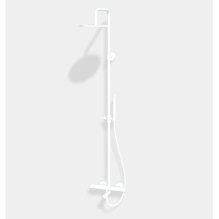 Fima Carlo Frattini Shower column Душевая система с изливом Matt White, Bianco Opaco