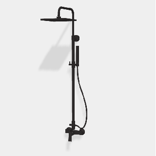 Fima Carlo Frattini Spillo Tech Душевая система Matt Black, Nero Opaco