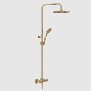 Gessi Mimimalistic shower Душевая система термостатическая Warm Bronze Brushed PVD