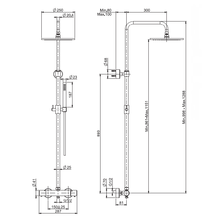 Душевая система F4285/R256OS Fima Carlo Frattini