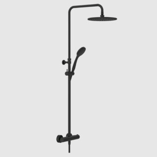Gessi Mimimalistic shower Душевая система термостатическая Matt Black, Nero Opaco