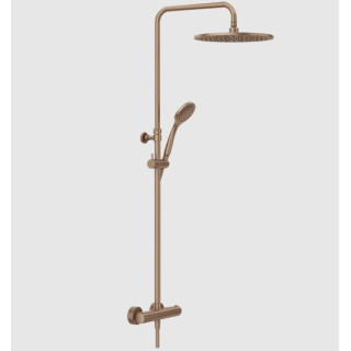 Gessi Minimalistic shower Душевая система термостатическая Copper Brushed PVD