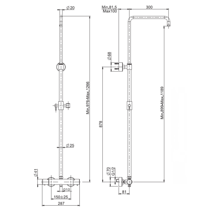 F4285SZS Fima Carlo Frattini душевая система (бронза)