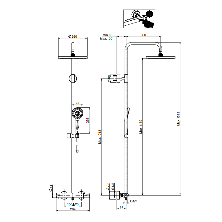 F4905/RP259CR Fima Carlo Frattini душевая система