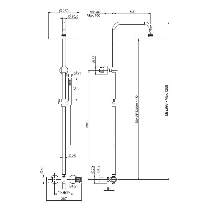F4285T/R256XCR душевая система Fima Carlo Frattini