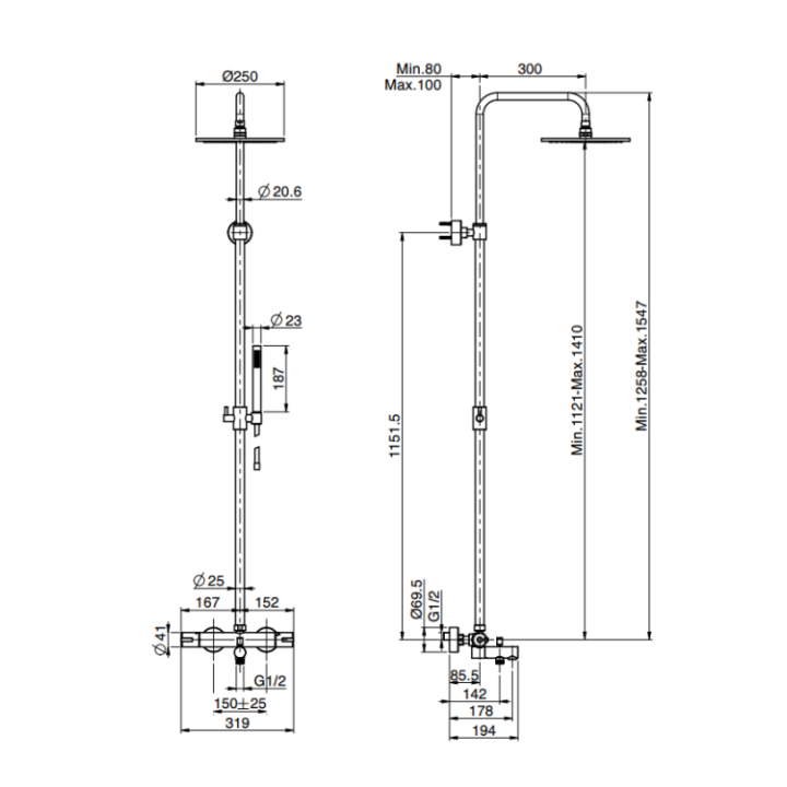 Душевая система F3154/R256OS Fima Carlo Frattini