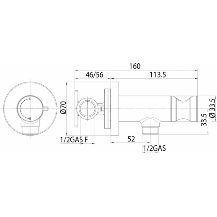Bossini E37005B.021 гигиенический душ, скрытый монтаж