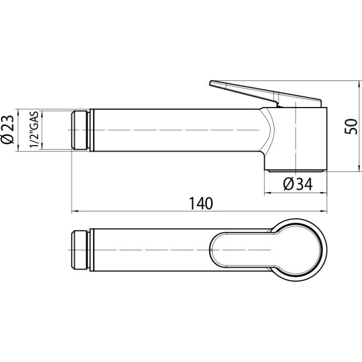 Bossini E37005B.021 гигиенический душ, скрытый монтаж