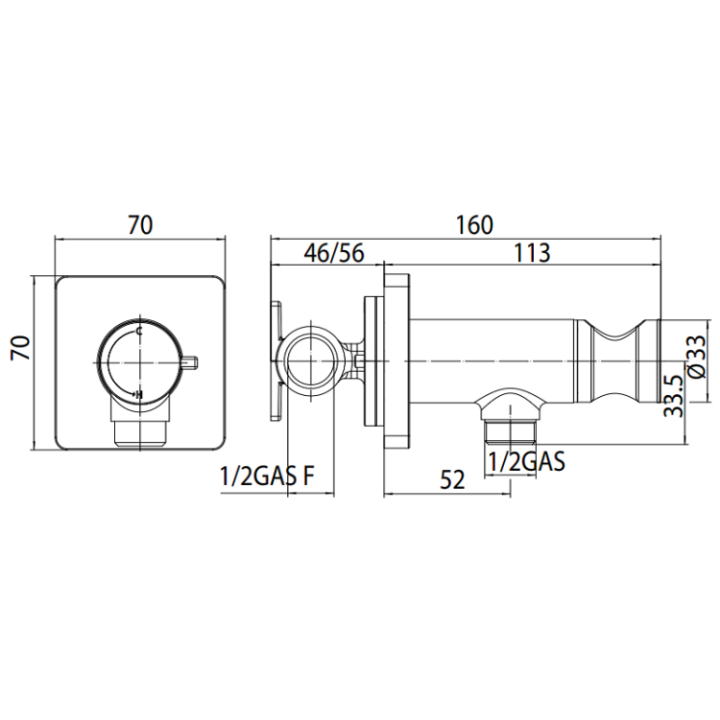 Bossini E37005B.030 гигиенический душ скрытый монтаж
