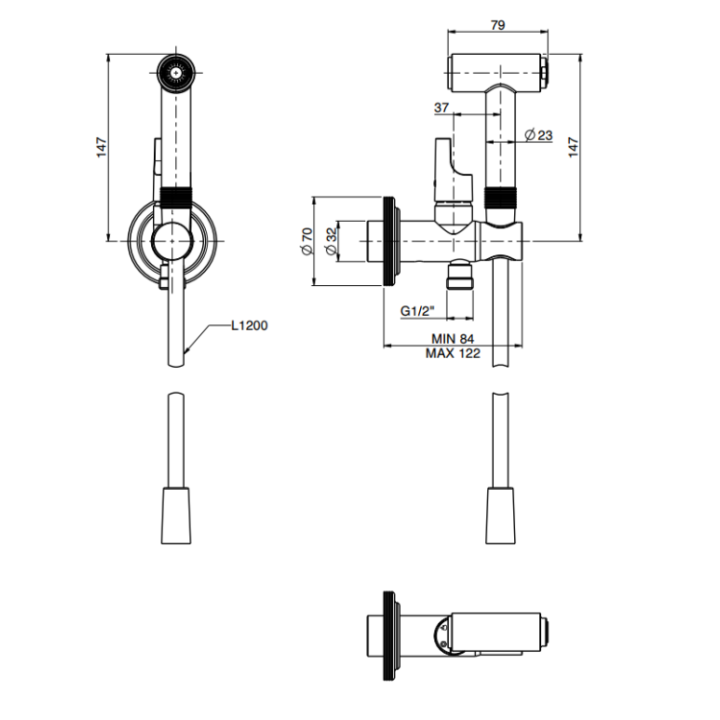 F1320/4CR гигиенический душ Fima Carlo Frattini