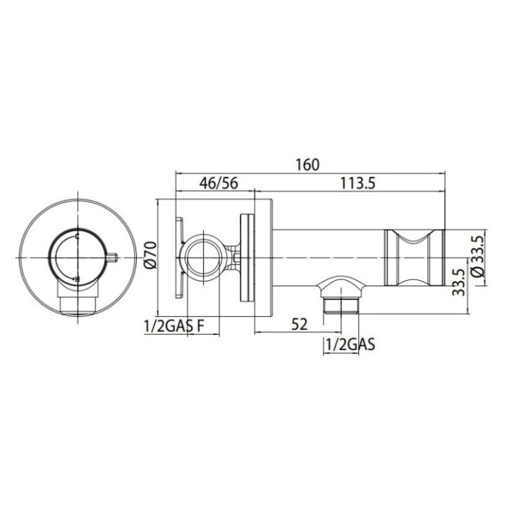 Bossini E37005B.094 гигиенический душ скрытый