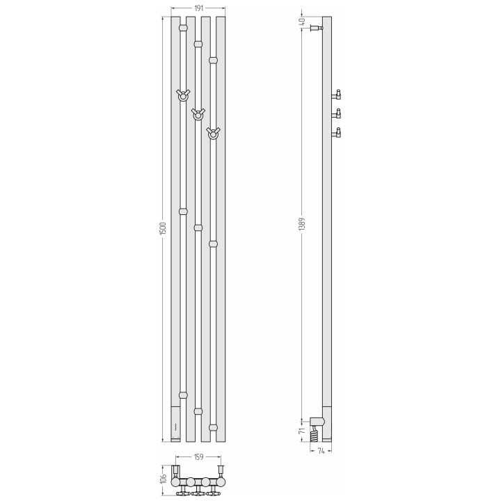 Полотенцесушитель Сунержа Кантата 3.0, 03-5846-1516