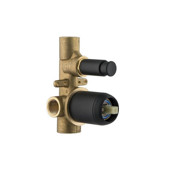 Встраиваемая часть для душа Plumberia IXO черный матовый