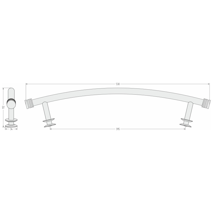 Полка Сунержа на полотенцесушитель 47 см, 020-2011-0470