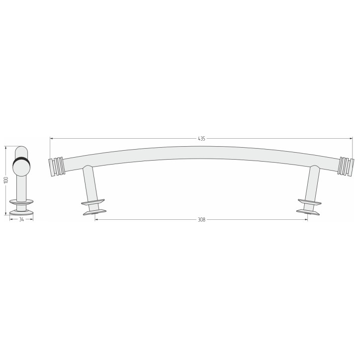 Полка Сунержа 37 см белая, 30-2011-0370