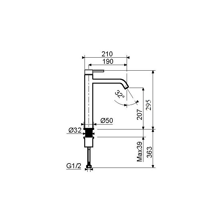 Смеситель Plumberia Selection IXO графит матовый для раковины