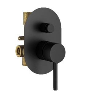Смеситель для душа Plumberia IXO черный матовый, KIT1001NO