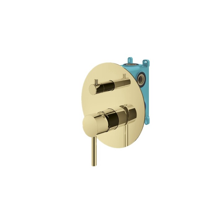 Смеситель Plumberia IXO для душа золото 24К