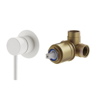 Смеситель для душа Plumberia Selection IXO, белый матовый
